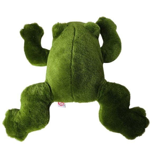 Ty Beanie Buddies Plush Frog Green Soft Toy 15" Croaking Freddy - Picture 2 of 5